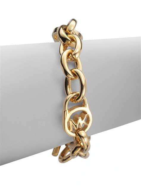 michael kors lock bracelet gold|Michael Kors bracelet outlet.